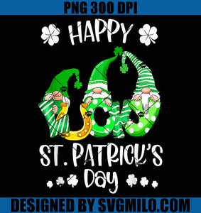 Three Gnomes Shamrock PNG, Happy St Patrick's Day Gnome Lucky PNG