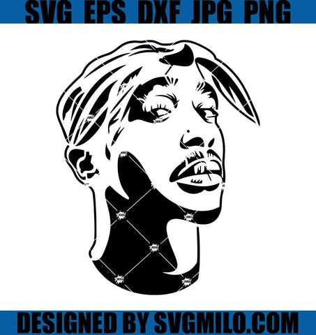 Tupac-Shakur-With-Bandanna-SVG_-Tupac-Shakur-Face-SVG