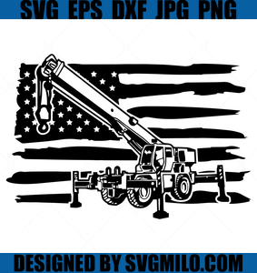 US Crane Svg, Flag US Svg