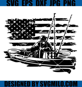 US Kayak Fishing Svg, Kayaking Svg, Fishing Svg