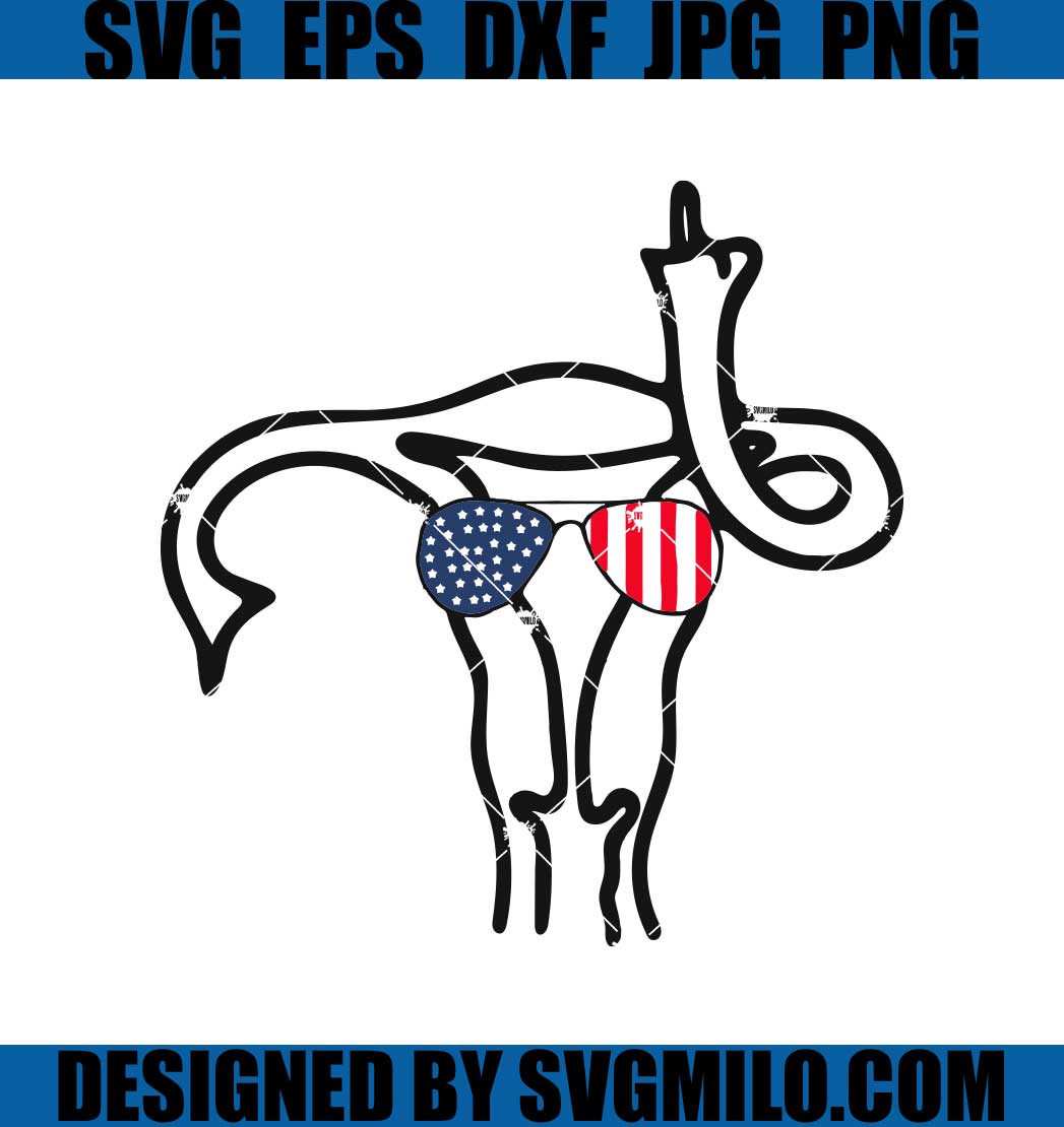Uterus-Shows-Middle-Finger-Svg_-Tank-Top-Svg_-America-Flag-Svg_-Angry-Uterus-Svg_-Feminist-Svg