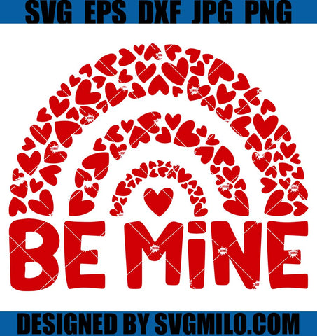 Valentines-Day-Rainbow-Svg_-Be-Mine-Svg_-Rainbow-Of-Hearts-Svg