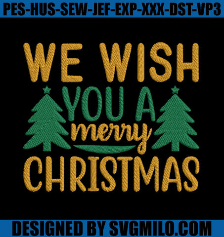 We-Wish-You-A-Merry-Christmas-Embroidery-Design