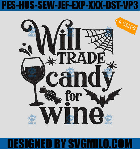 Will-Trade-Candy-For-Wine-Embroidery-Design_-Halloween-Wine-Embroidery-Design