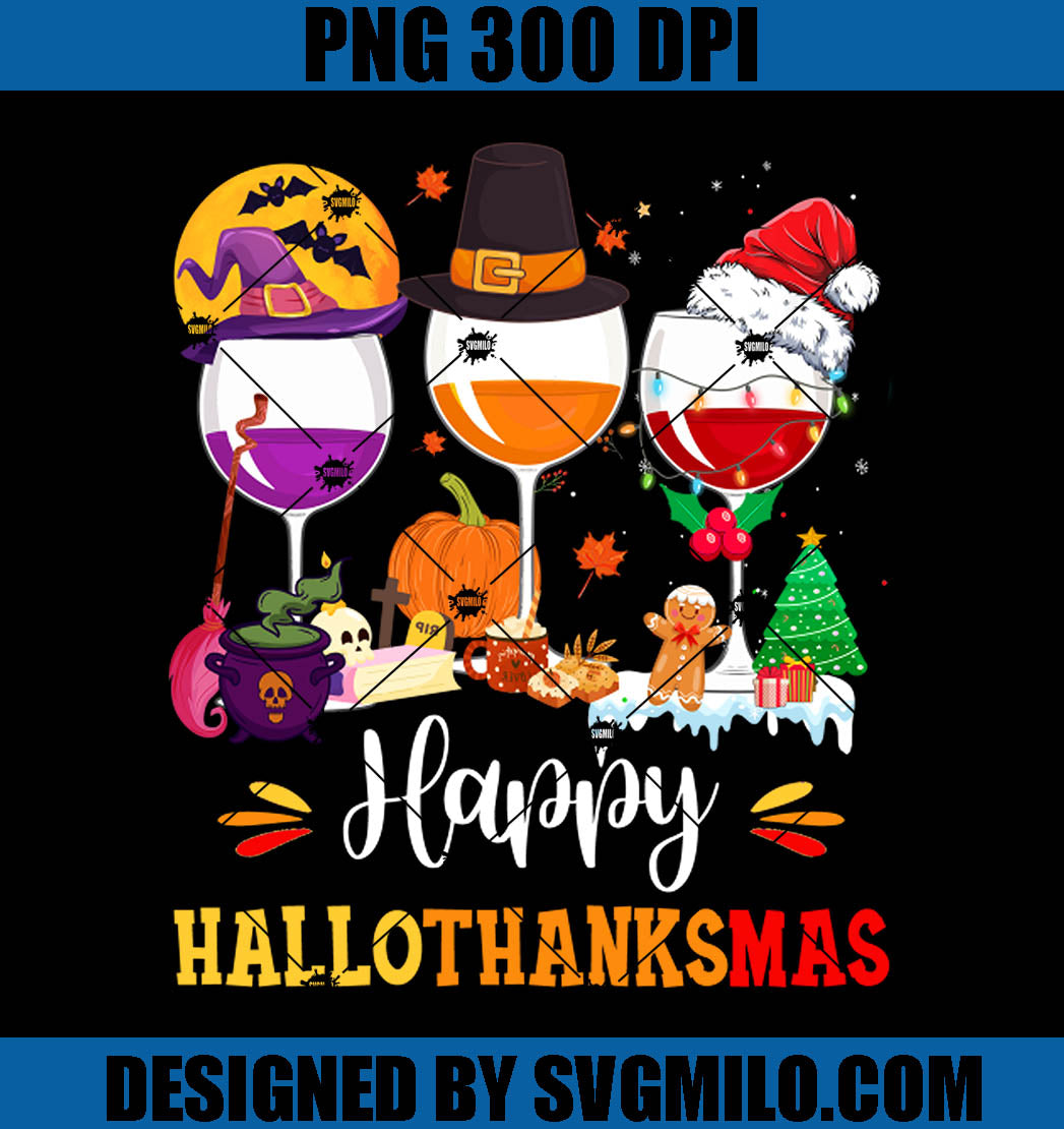Wines Glass Thankgiving PNG, Happy Hallothanksmas PNG, Wine Glasses PNG