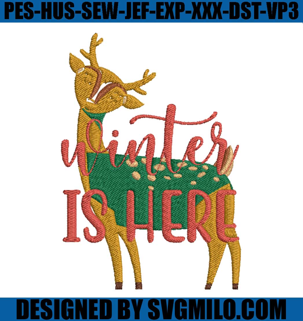 Winter-Is-Here-Embroidery_-Deer-Embroidery-Machine-File