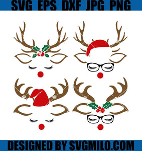 Santa-Hat-Svg_-Reindeer-Face-Svg_-Christmas-Svg