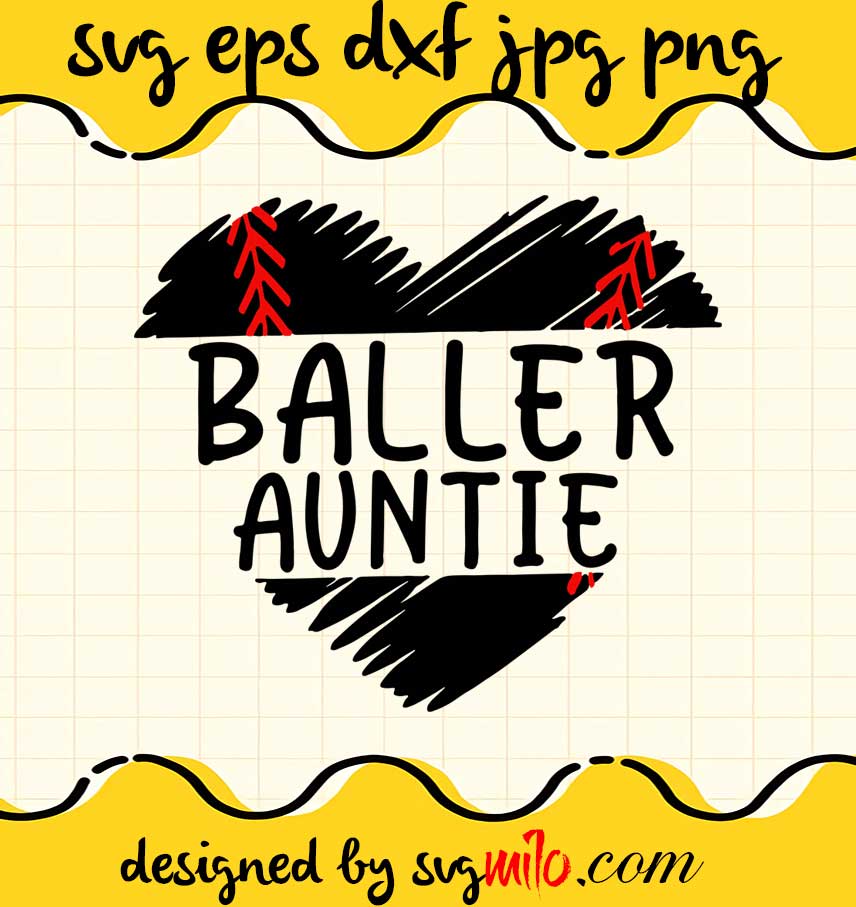 Aunt Baseball Baller cut file for cricut silhouette machine make craft handmade - SVGMILO