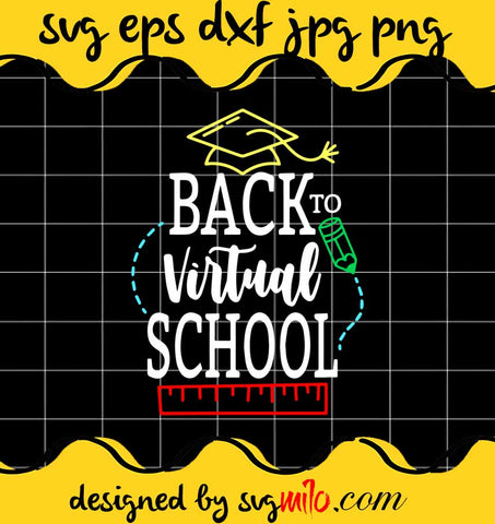 Back To Virtual School Teacher And Student cut file for cricut silhouette machine make craft handmade - SVGMILO