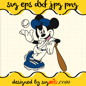 Baseball Mouse Cricut cut file, Silhouette cutting file,Premium Quality SVG - SVGMILO
