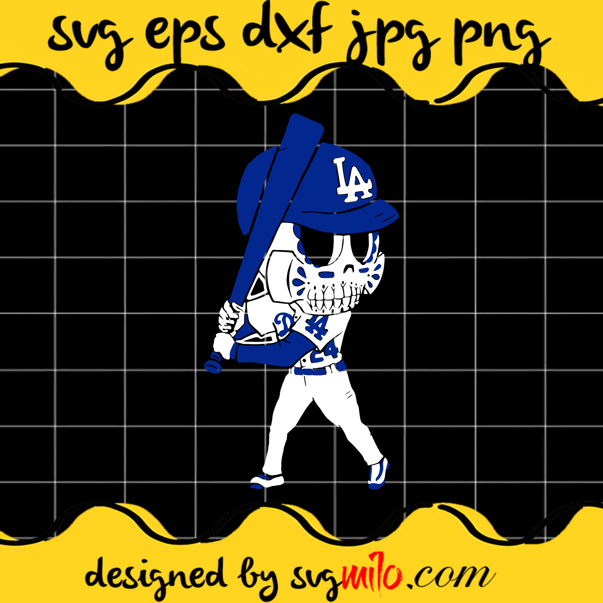 Baseball SVG, Bleed Blue SVG, Halloween SVG, EPS, PNG, DXF
