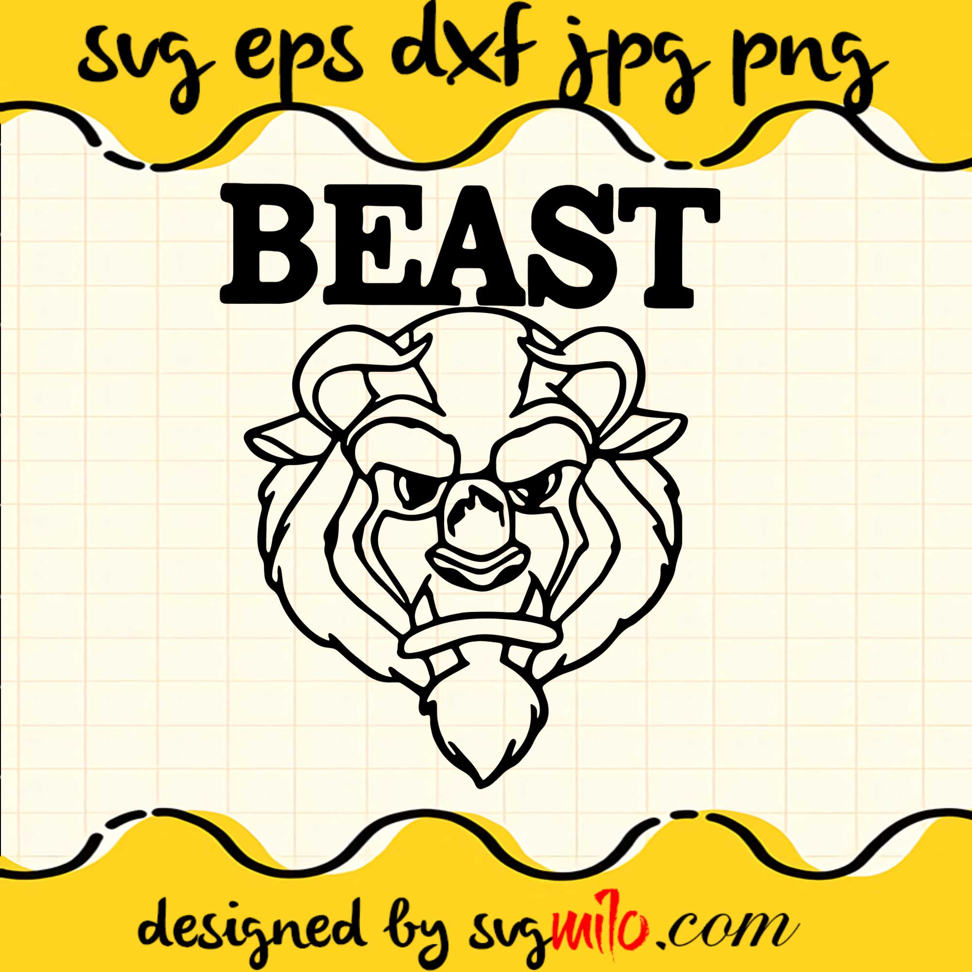 Beast SVG Cricut cut file, Silhouette cutting file,Premium Quality SVG - SVGMILO