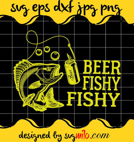 Beer Fishy Fish cut file for cricut silhouette machine make craft handmade - SVGMILO