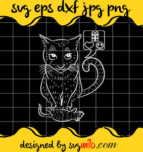 Black Cat Lone Art 2021 cut file for cricut silhouette machine make craft handmade - SVGMILO