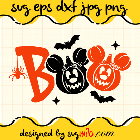 Boo Pumpkin SVG Cut Files For Cricut Silhouette,Premium Quality SVG - SVGMILO