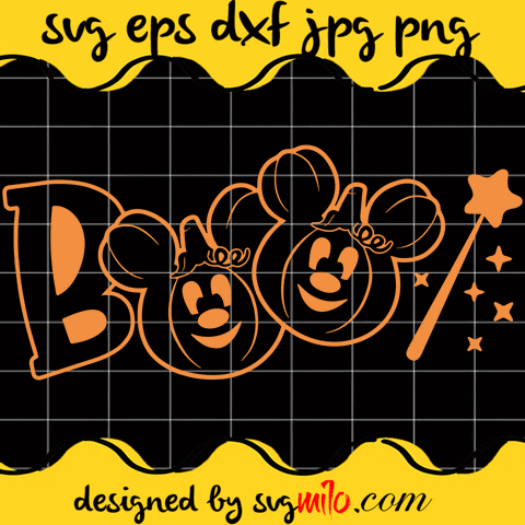 Boo Svg, Halloween SVG, Mickey SVG Cricut cut file, Silhouette cutting file,Premium Quality SVG - SVGMILO