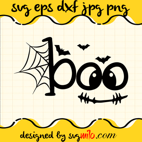 Boo svg, Halloween svg, Smile svg, Ghost Smile SVG Cricut cut file, Silhouette cutting file,Premium Quality SVG - SVGMILO