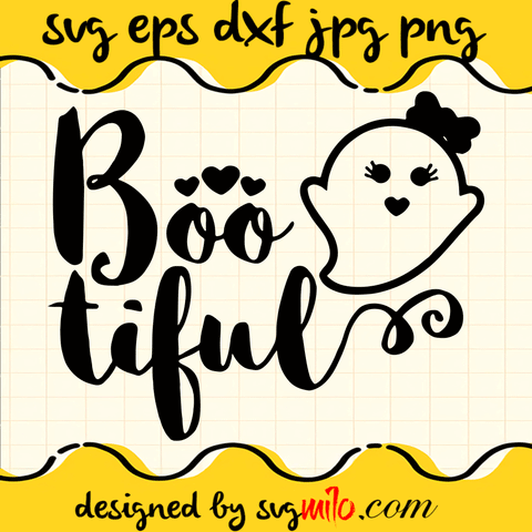 Boo Tiful SVG, Boo SVG, Halloween SVG, EPS, PNG, DXF, Premium Quality - SVGMILO