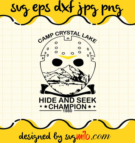 Camp Crystal Lake Hide And Seek Champion 1980 File SVG Cricut cut file, Silhouette cutting file,Premium quality SVG - SVGMILO