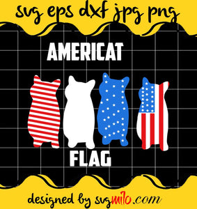 Cats American Flag cut file for cricut silhouette machine make craft handmade - SVGMILO