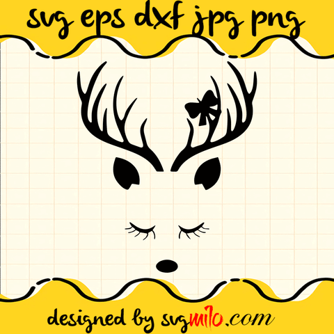 Christmas Deer SVG, Christmas SVG Cricut file, Silhouette cutting file,Premium Quality SVG - SVGMILO