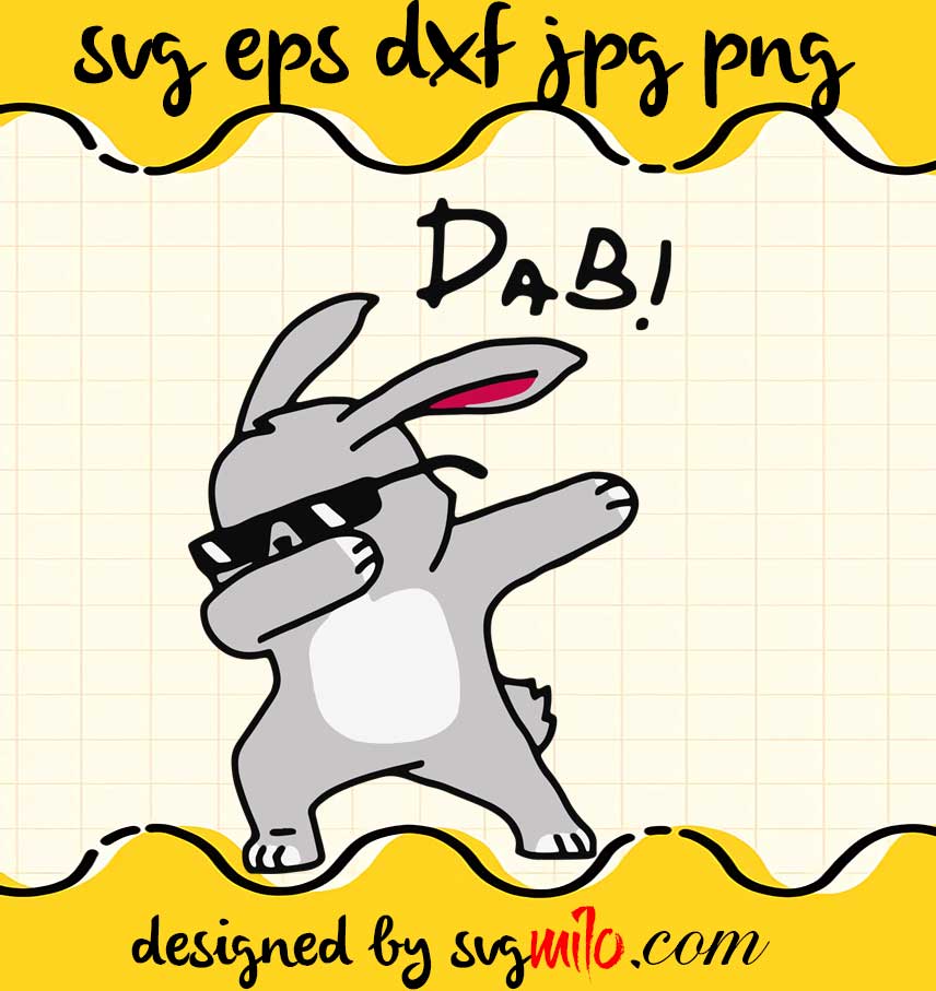 Dabbing Easter Bunny Funny Easter cut file for cricut silhouette machine make craft handmade 2021 - SVGMILO