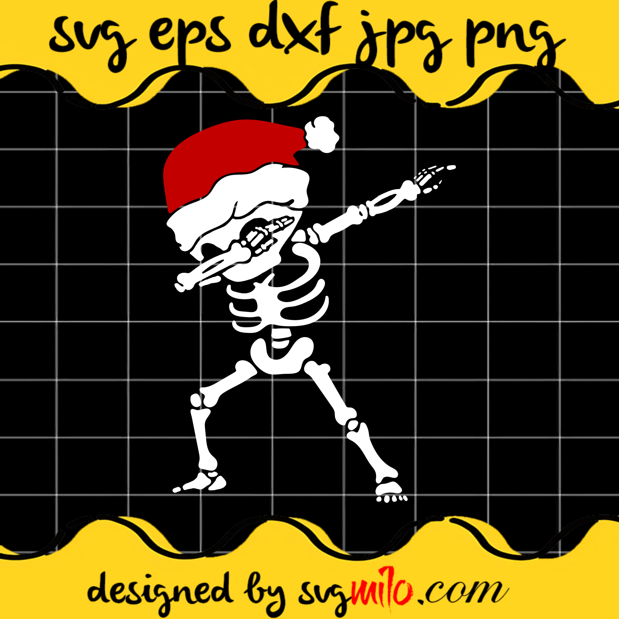Dabbing Santa Skeleton Dab SVG, Christmas SVG, Skeleton SVG, EPS, PNG, DXF, Premium Quality - SVGMILO