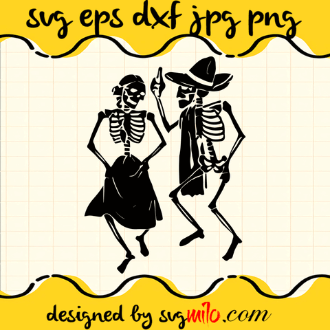Dancing Skeletons SVG, Halloween SVG, EPS, PNG, DXF, Premium Quality - SVGMILO
