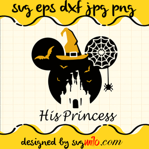 Disney Halloween Minnie Mouse Batty Castle His Princess Matching SVG Cut Files For Cricut Silhouette,Premium Quality SVG - SVGMILO