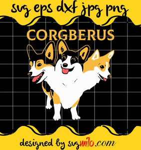 Dog Corgberus cut file for cricut silhouette machine make craft handmade - SVGMILO