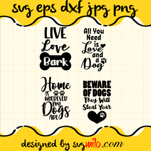 Dog SVG, Bundle SVG, EPS, PNG, DXF, Premium Quality - SVGMILO