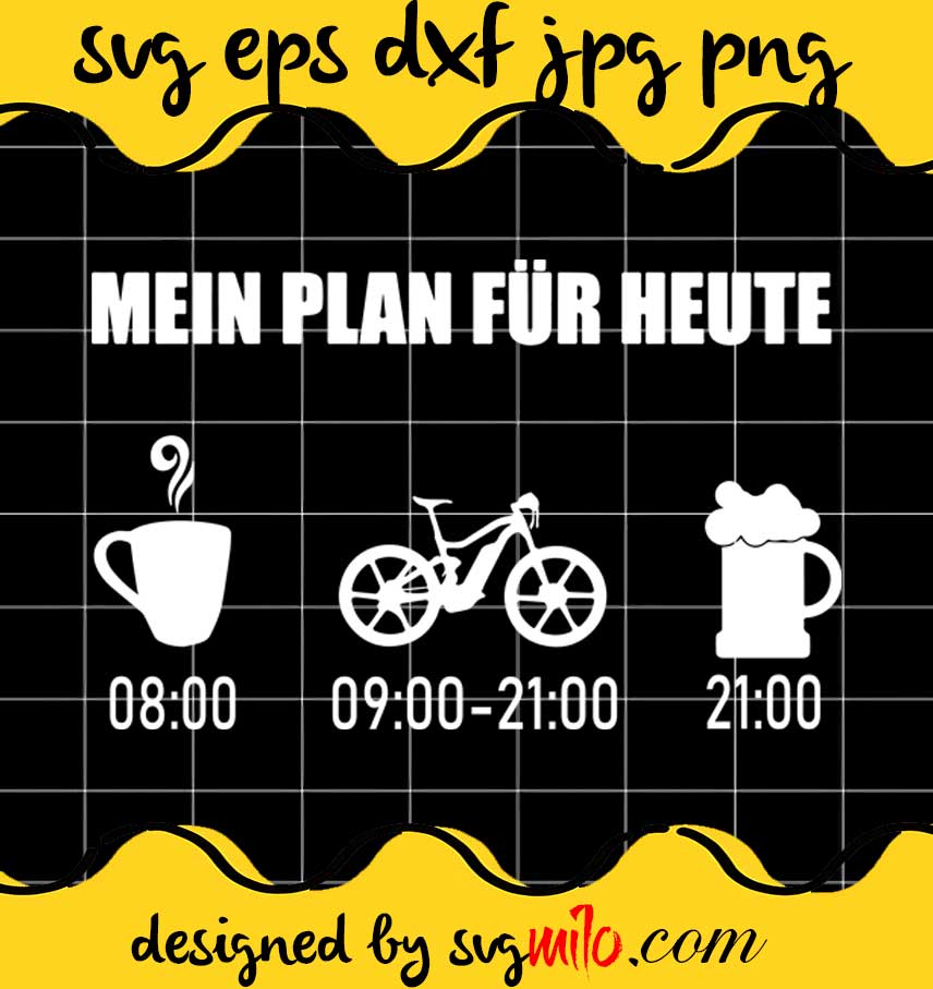 EBike Mein Plan Für Heute Bier Fahrradfahrer Geschenk File SVG PNG EPS DXF – Cricut cut file, Silhouette cutting file,Premium quality SVG - SVGMILO