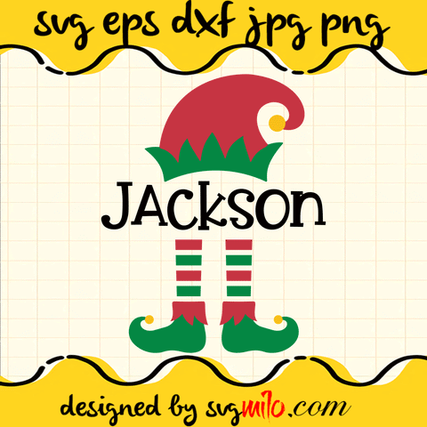 Elf Monogram SVG, Elf Jackson SVG, Christmas SVG, EPS, PNG, DXF, Premium Quality - SVGMILO
