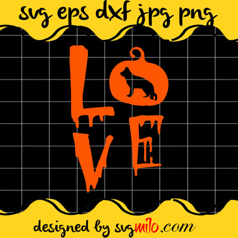 German Sheprd Halloween Love SVG PNG DXF EPS Cut Files For Cricut Silhouette,Premium quality SVG - SVGMILO