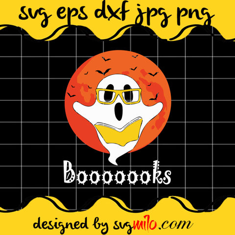 Ghost Books svg, Booooks svg, Halloween Reading SVG Cut Files For Cricut Silhouette,Premium Quality SVG - SVGMILO
