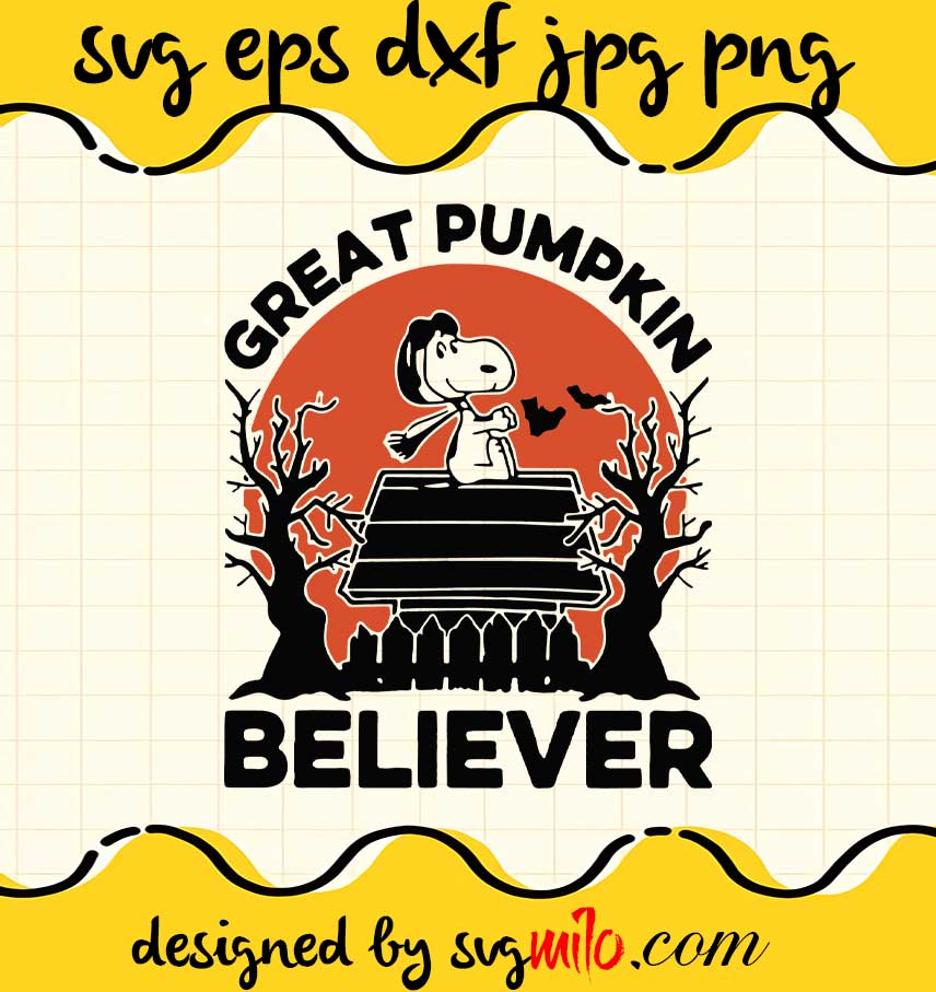 Great Pumpkin Believer File SVG Cricut cut file, Silhouette cutting file,Premium quality SVG - SVGMILO
