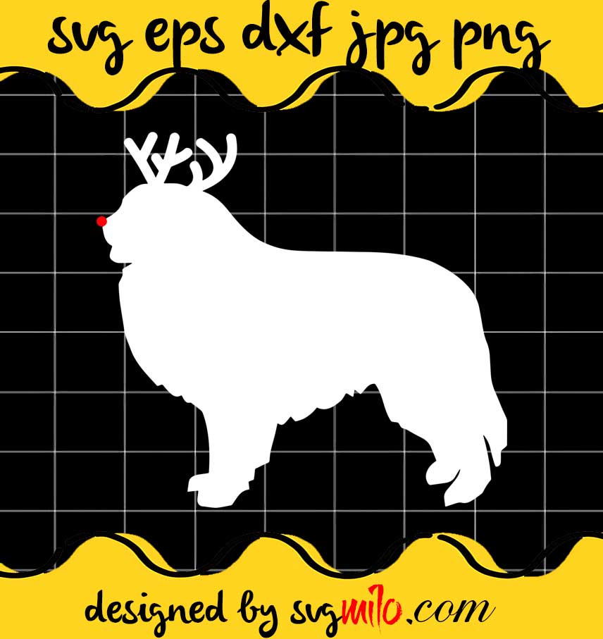 Great Pyrenees Reindeer Christmas Dog cut file for cricut silhouette machine make craft handmade - SVGMILO