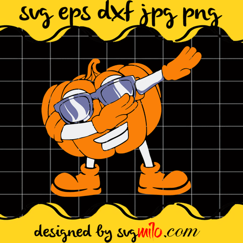 Halloween Dabbing Pumpkin SVG Cut Files For Cricut Silhouette,Premium Quality SVG - SVGMILO