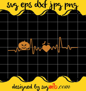 Halloween Heartbeat And Bat File SVG Cricut cut file, Silhouette cutting file,Premium quality SVG - SVGMILO