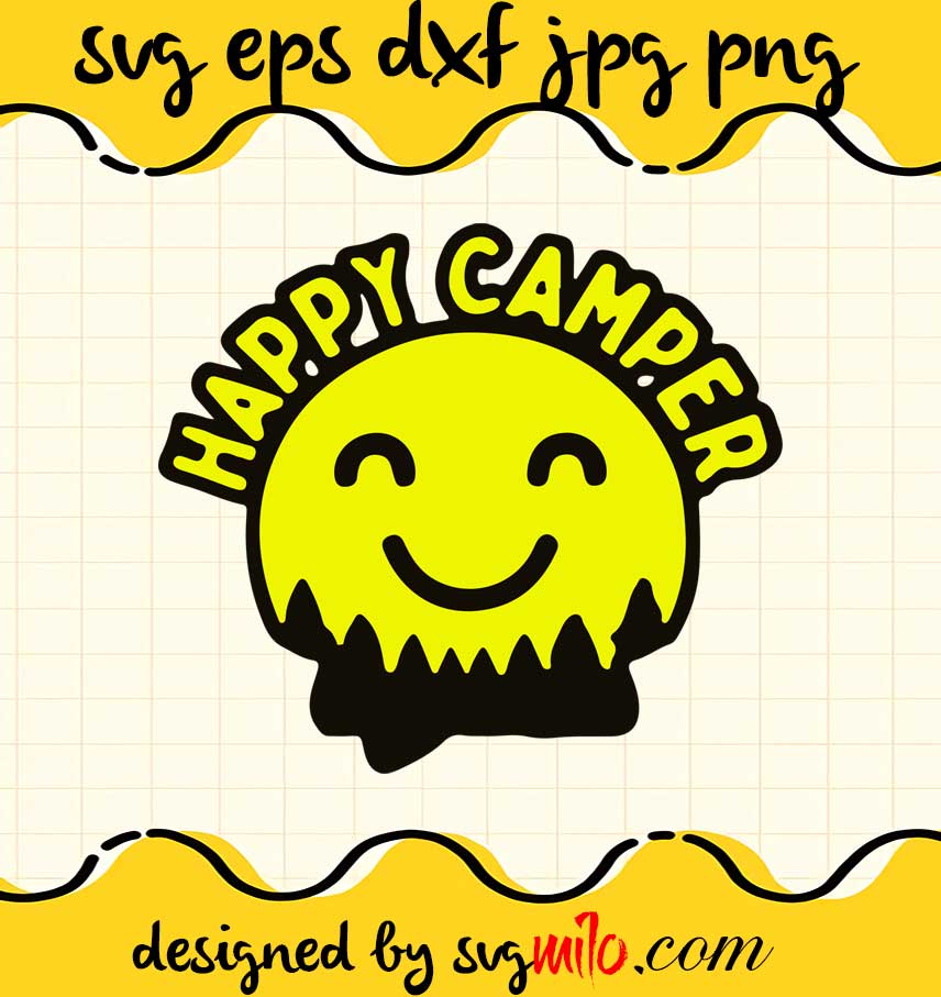 Happy Camper cut file for cricut silhouette machine make craft handmade - SVGMILO