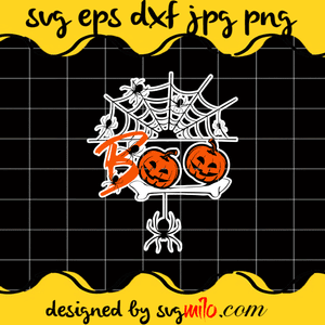 Happy Halloween Boo Spiders Spider SVG Cut Files For Cricut Silhouette,Premium Quality SVG - SVGMILO
