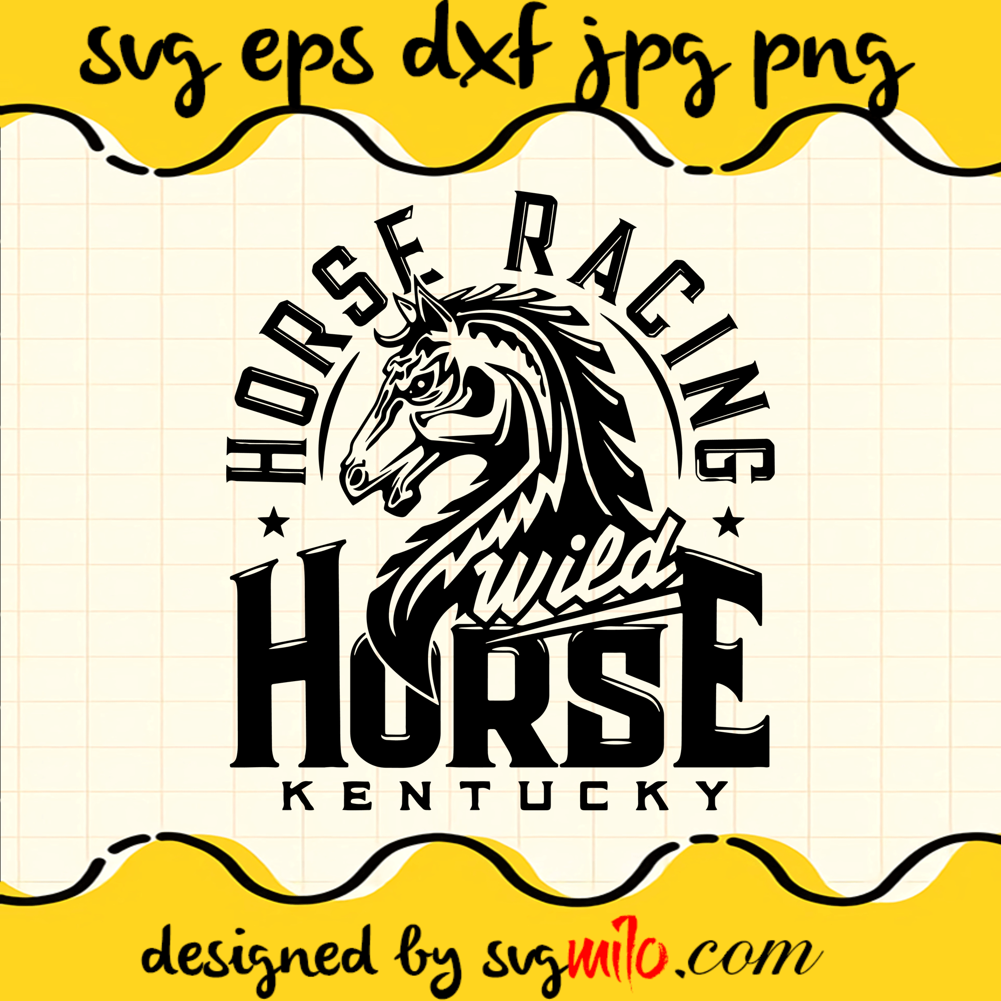 Horse Racing Wild Horse Kentucky SVG, Horse SVG, EPS, PNG, DXF, Premium Quality - SVGMILO