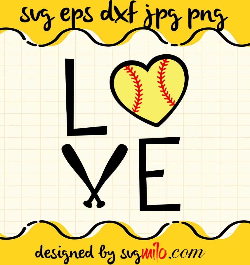 I Love Baseball cut file for cricut silhouette machine make craft handmade - SVGMILO