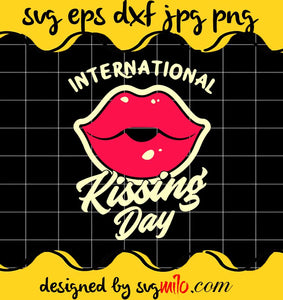 International Kissing Day cut file for cricut silhouette machine make craft handmade - SVGMILO