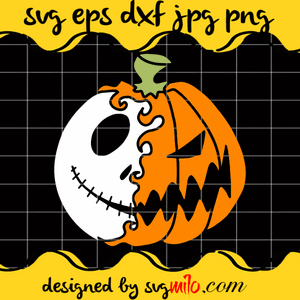 Jack Skellington Pumpkin SVG, Halloween SVG, Pumpkin SVG, EPS, PNG, DXF, Premium Quality - SVGMILO