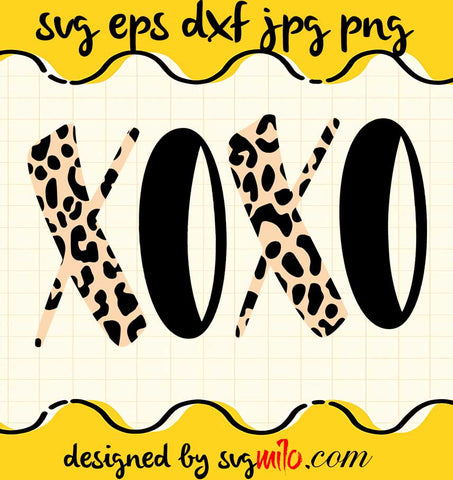 Leopard Print Xoxo cut file for cricut silhouette machine make craft handmade 2021 - SVGMILO