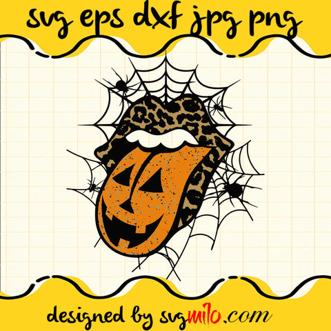 Leopard Pumpkin Lips and Tongue Cricut cut file, Silhouette cutting file,Premium Quality SVG - SVGMILO