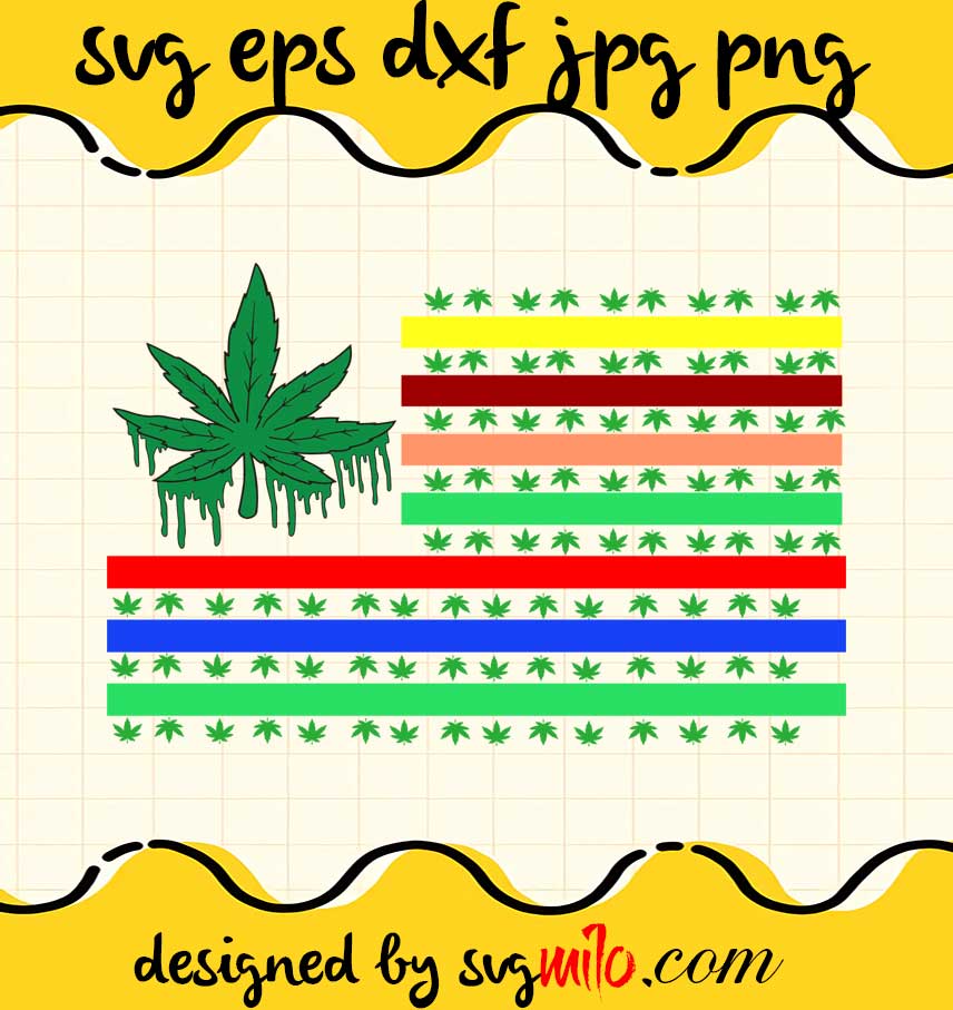 LGBT Weed Marijuana Cannabis Gay Pride American Flag File SVG PNG EPS DXF – Cricut cut file, Silhouette cutting file,Premium quality SVG - SVGMILO