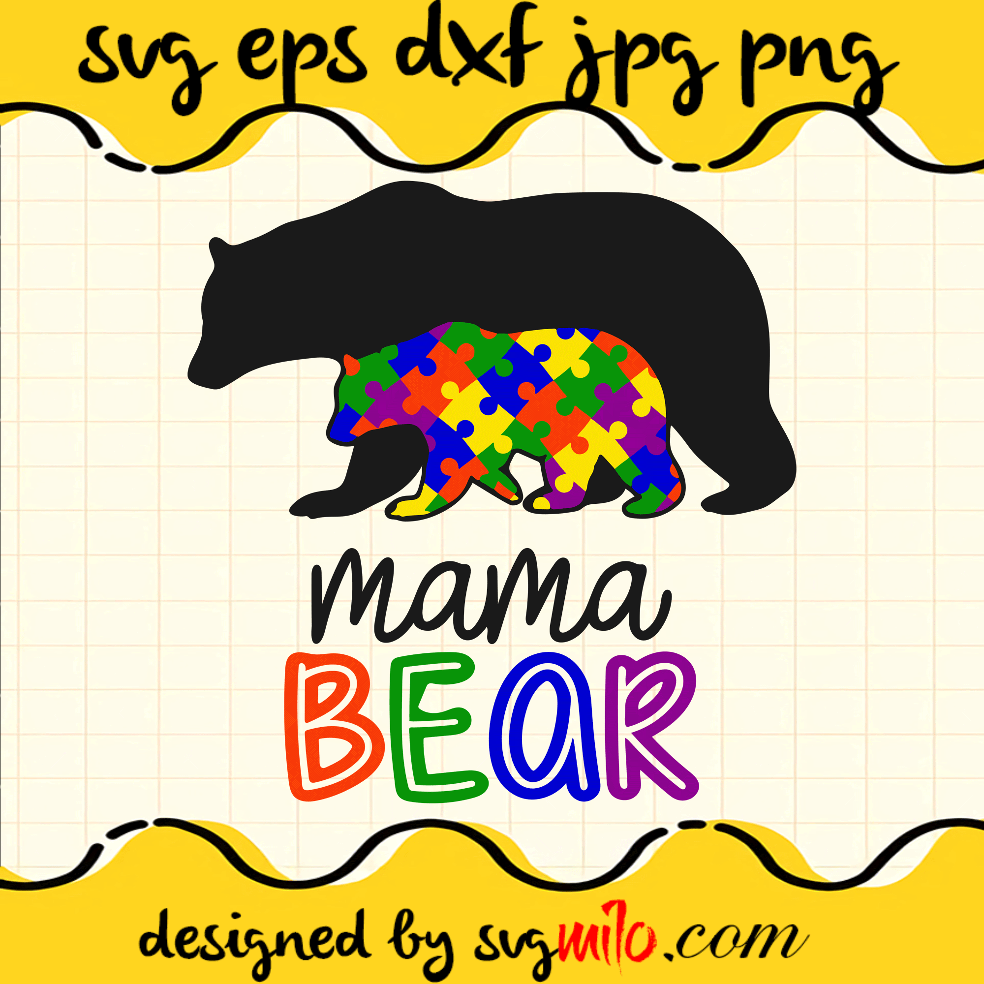 Mama Bear SVG, Bear SVG, EPS, PNG, DXF, Premium Quality - SVGMILO