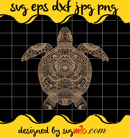 Mandala Turtle cut file for cricut silhouette machine make craft handmade - SVGMILO